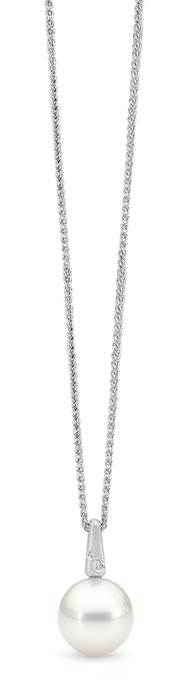 Modern Pearl And Diamond Pendant Linneys Jewellery