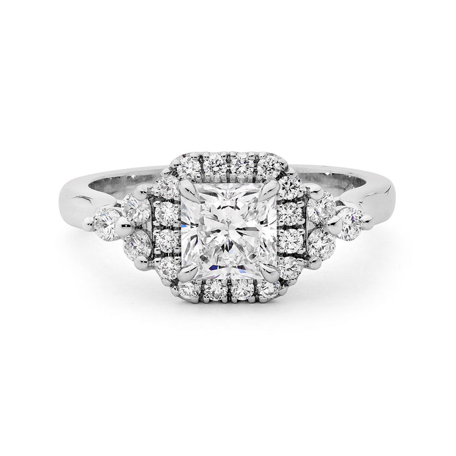 'Infinite' Radiant White Diamond Engagement Ring