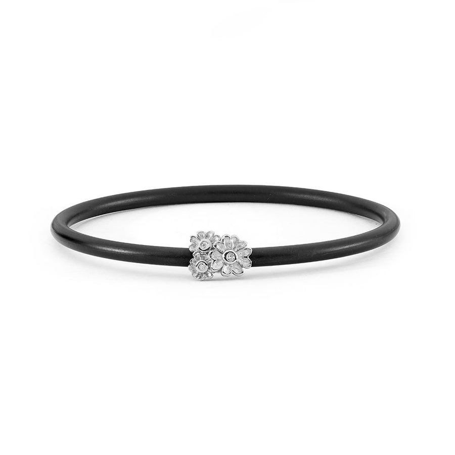 'Wreathflower' Diamond Neoprene Bangle