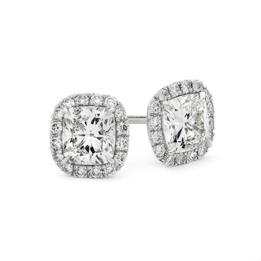 'Magnificence' 2.02ct White Diamond & Platinum Stud Earrings