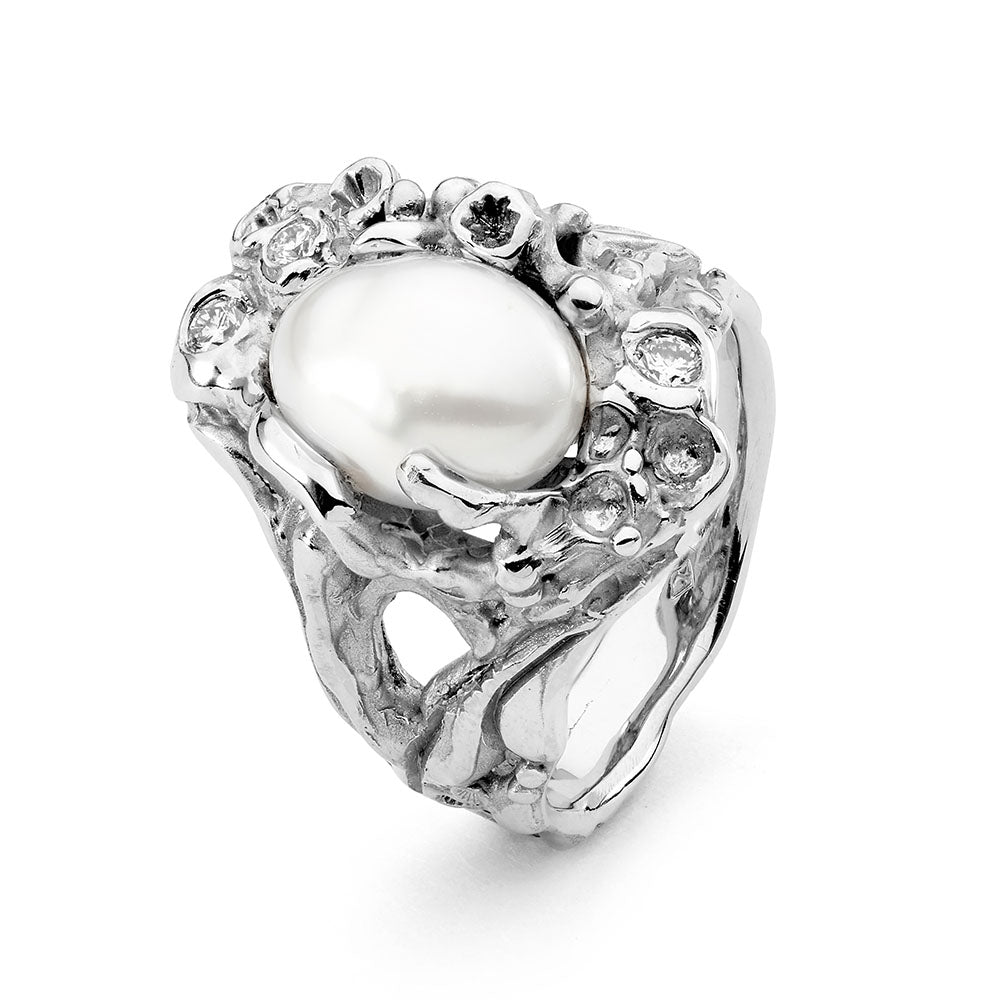 Gray hot sale pearl ring