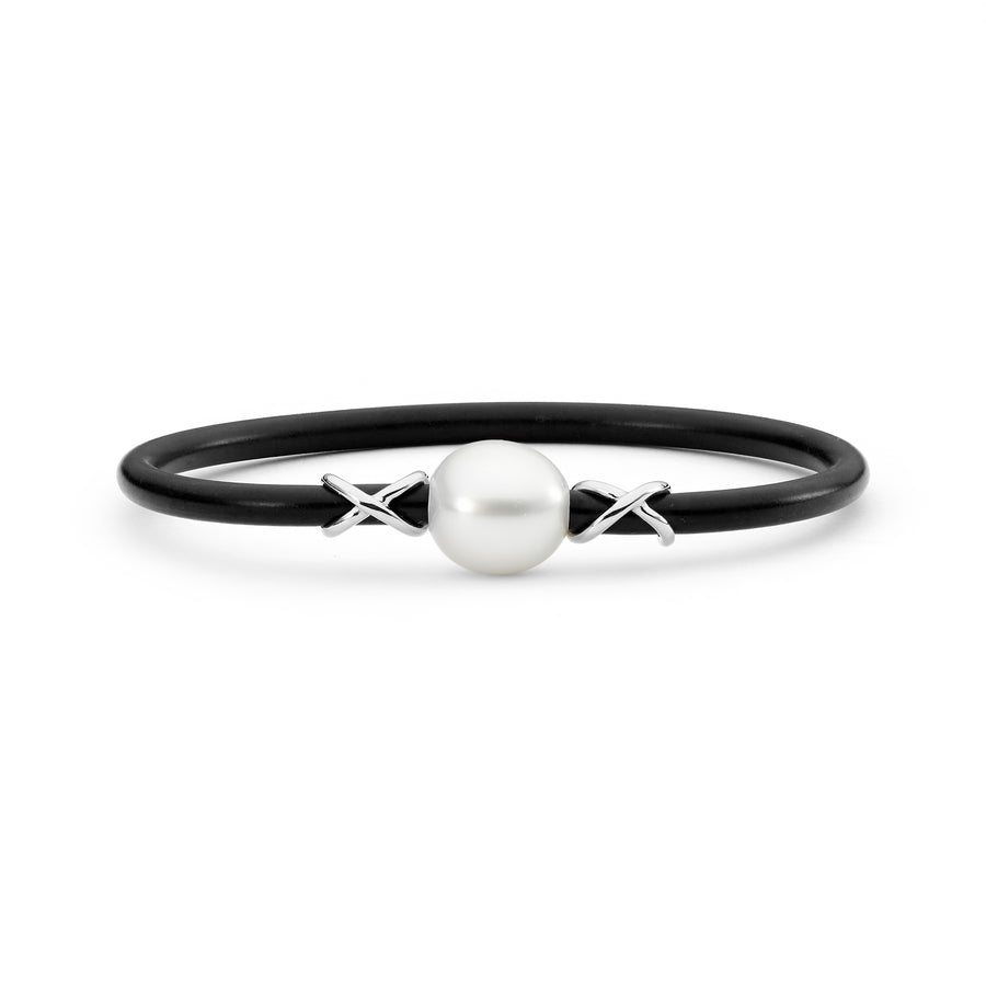 Criss Cross Pearl Neoprene Bracelet