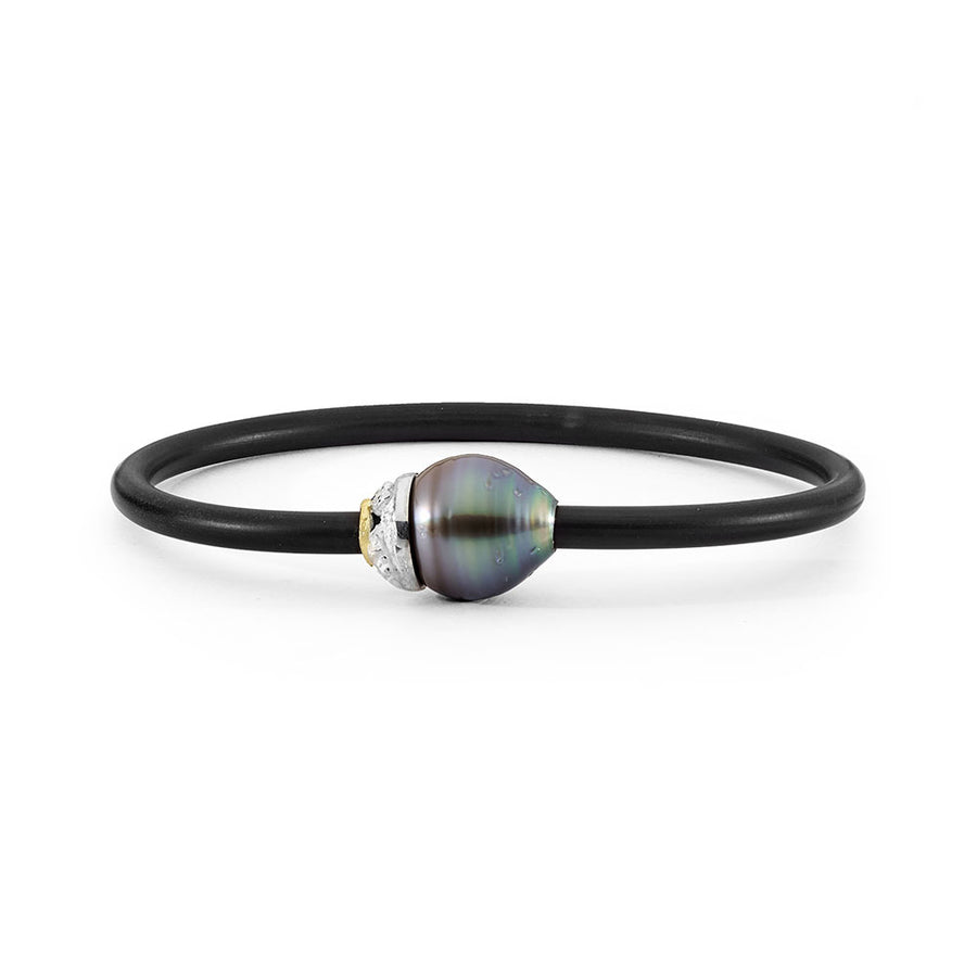 'Water's Edge' Tahitian Pearl Neoprene Bangle