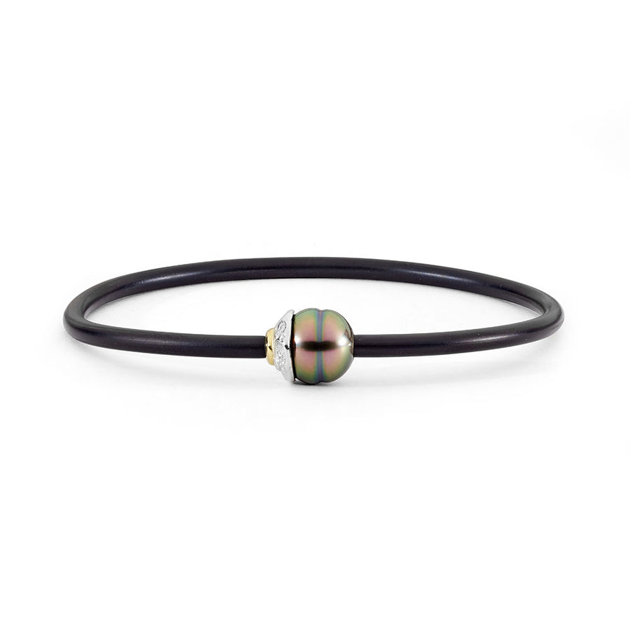 'Water's Edge' Tahitian Pearl Neoprene Bangle