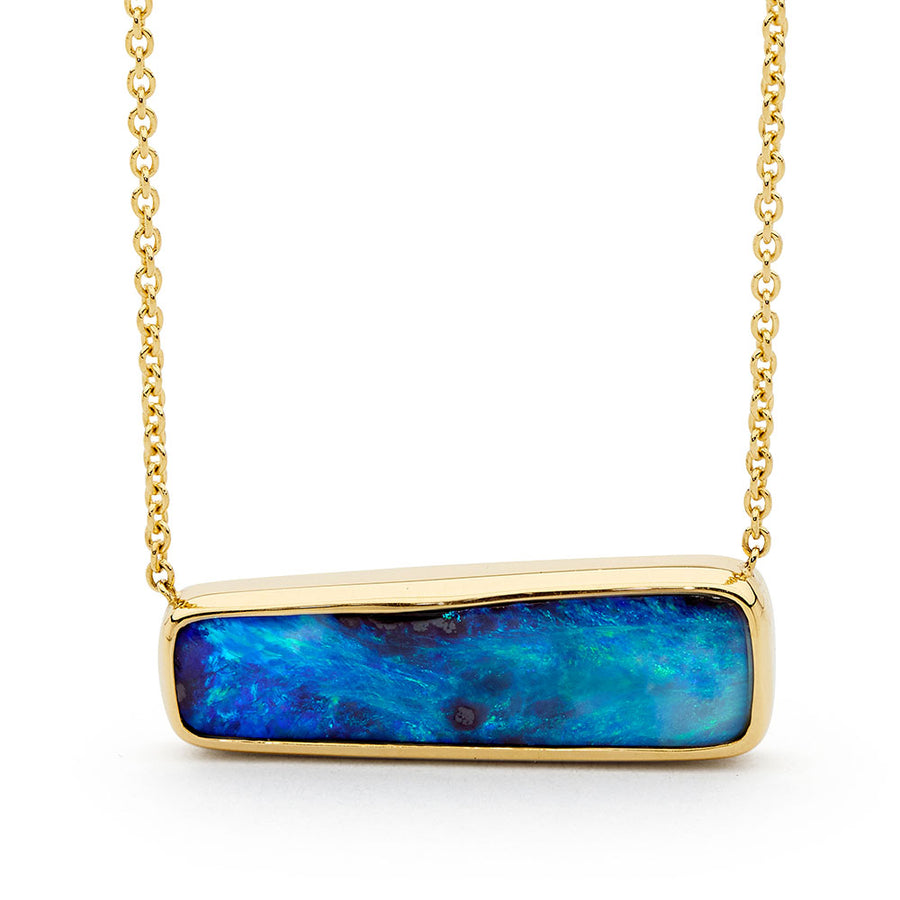 'Eternal Tides' Freeform Boulder Opal Necklace