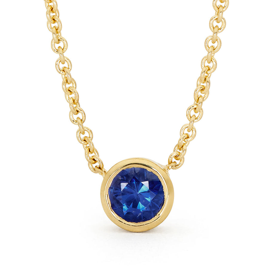 'Sunset Dance' Bezel Set Ceylon Sapphire Necklace