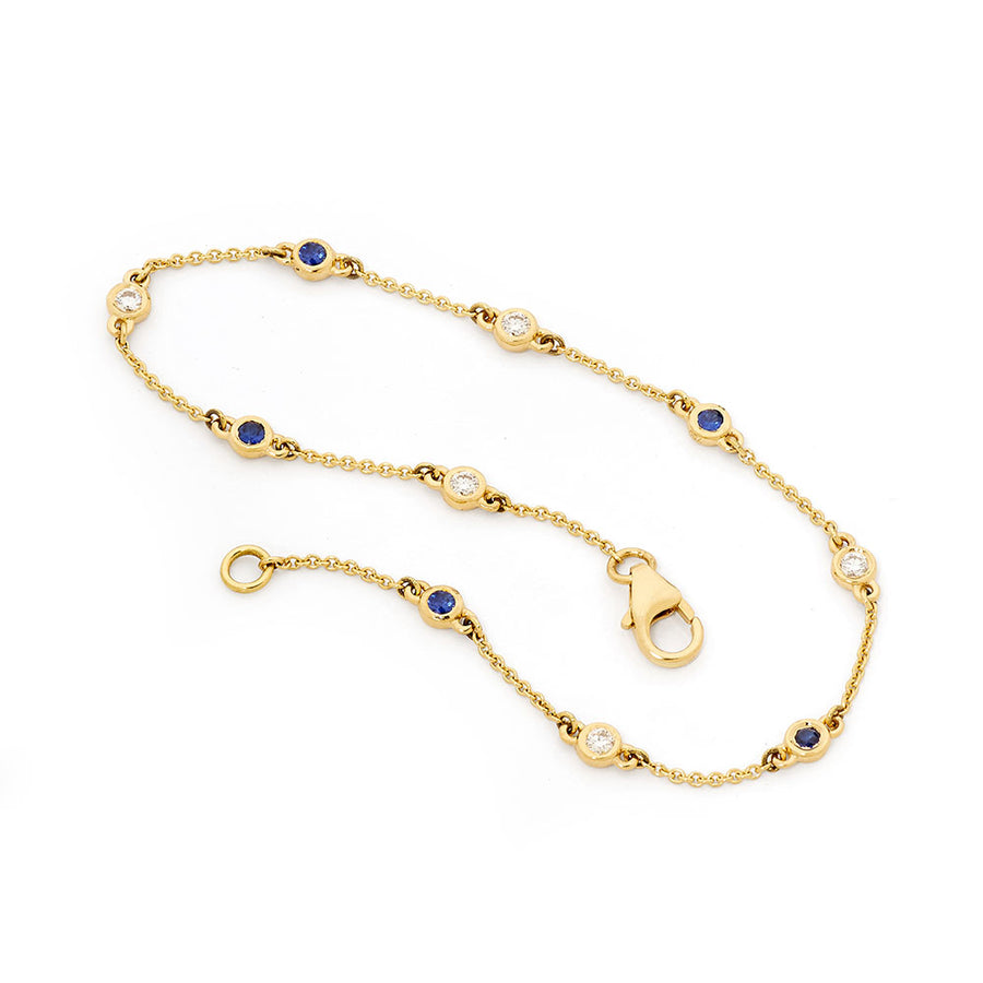 'Moonlight' Blue Sapphire & Diamond Bracelet