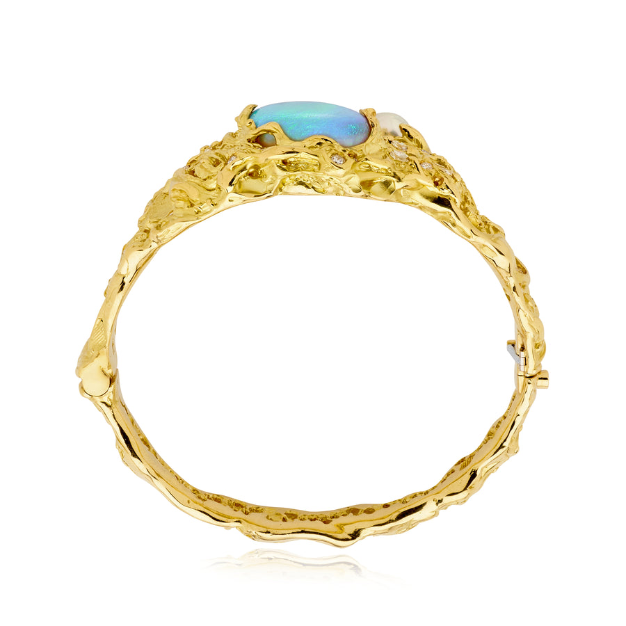 'Kimberley Oasis' Cabochon Cut Opal Bangle