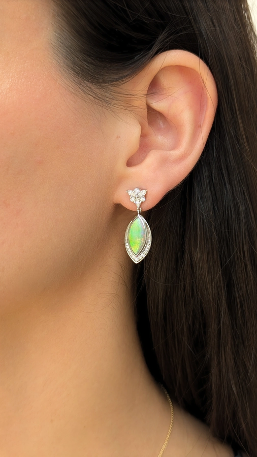 'Kimberley Sunrise' Opal & Diamond Earrings