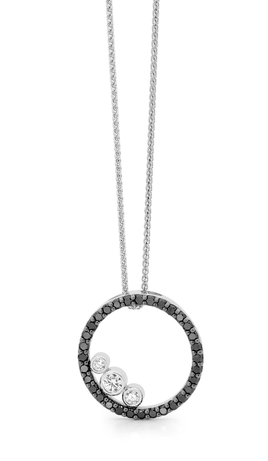 Black & White Circular Diamond White Gold Pendant Perth jewellery stores perth perth jewellery stores australian jewellery designers online jewellery shop perth jewellery shop jewellery shops perth perth jewellers jewellery perth jewellers in perth diamond jewellers perth bridal jewellery australia pearl jewellery australian pearls diamonds and pearls perth