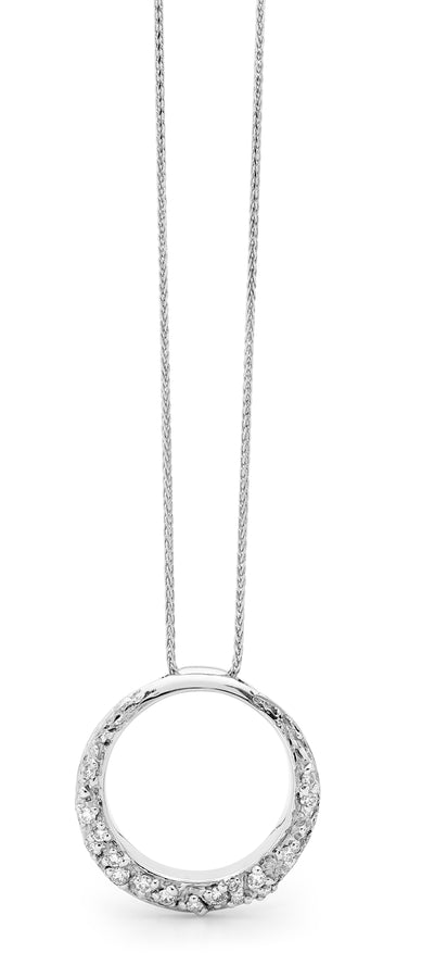 Graduated Diamond Circle Pendant online jewellery shop buy jewellery online jewellers in perth perth jewellery stores wedding jewellery australia