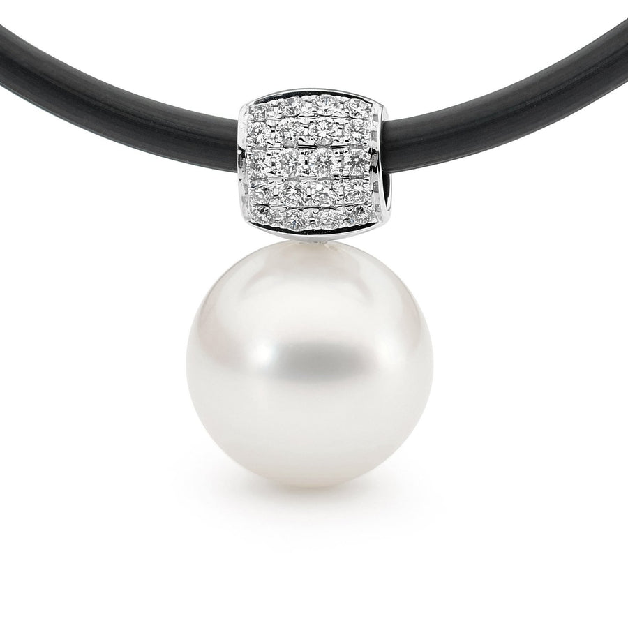 Pave Diamond Pearl Pendant online jewellery shop buy jewellery online jewellers in perth perth jewellery stores wedding jewellery australia diamonds for sale perth gold jewellery perth