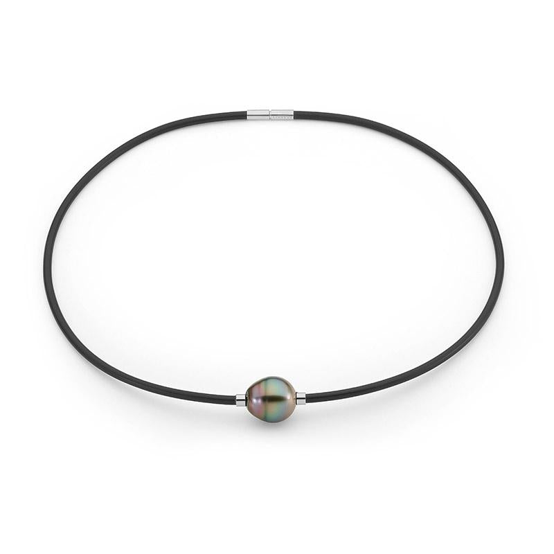 Neoprene Necklet Pearl Necklace