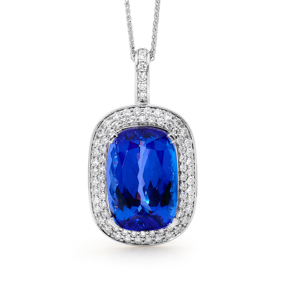 Tanzanite and 2024 diamond necklace