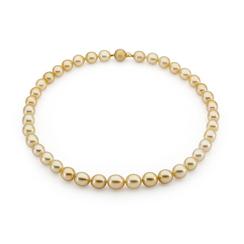 Golden Oval Pearl Strand