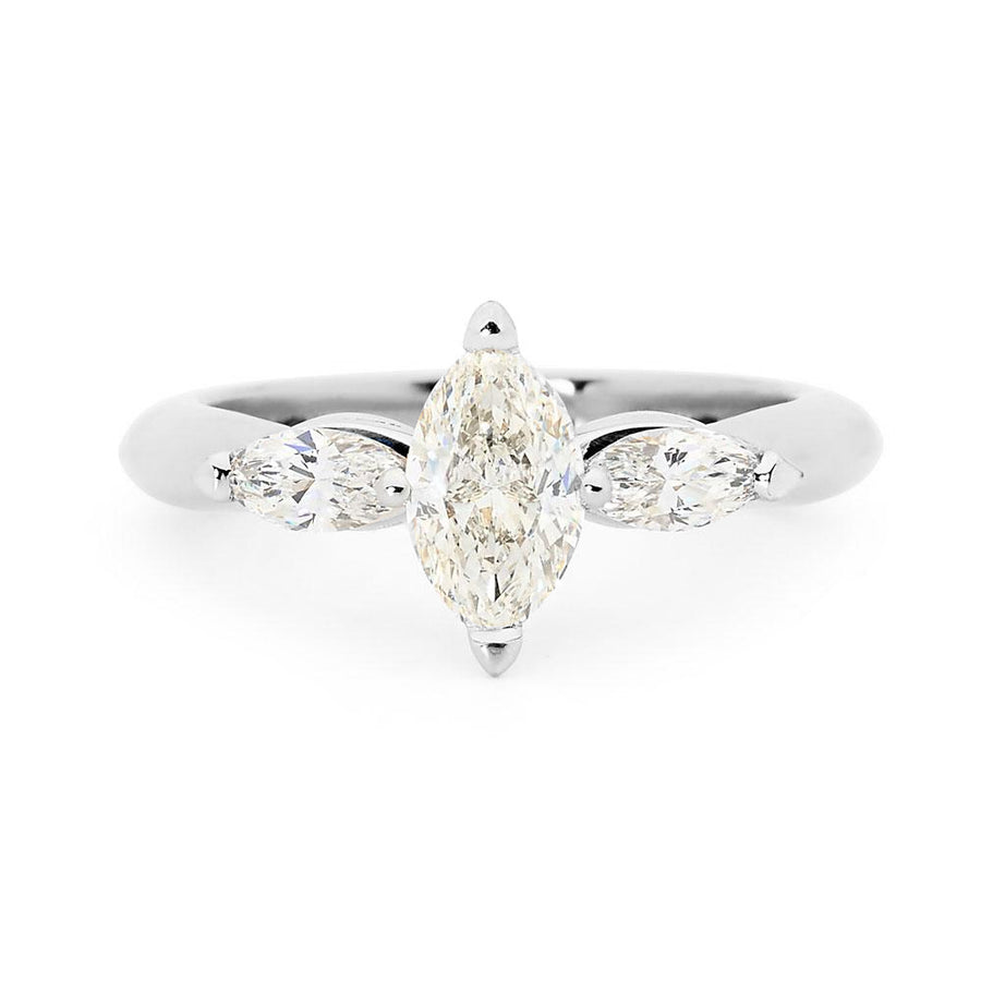 Marquise cut diamond ring